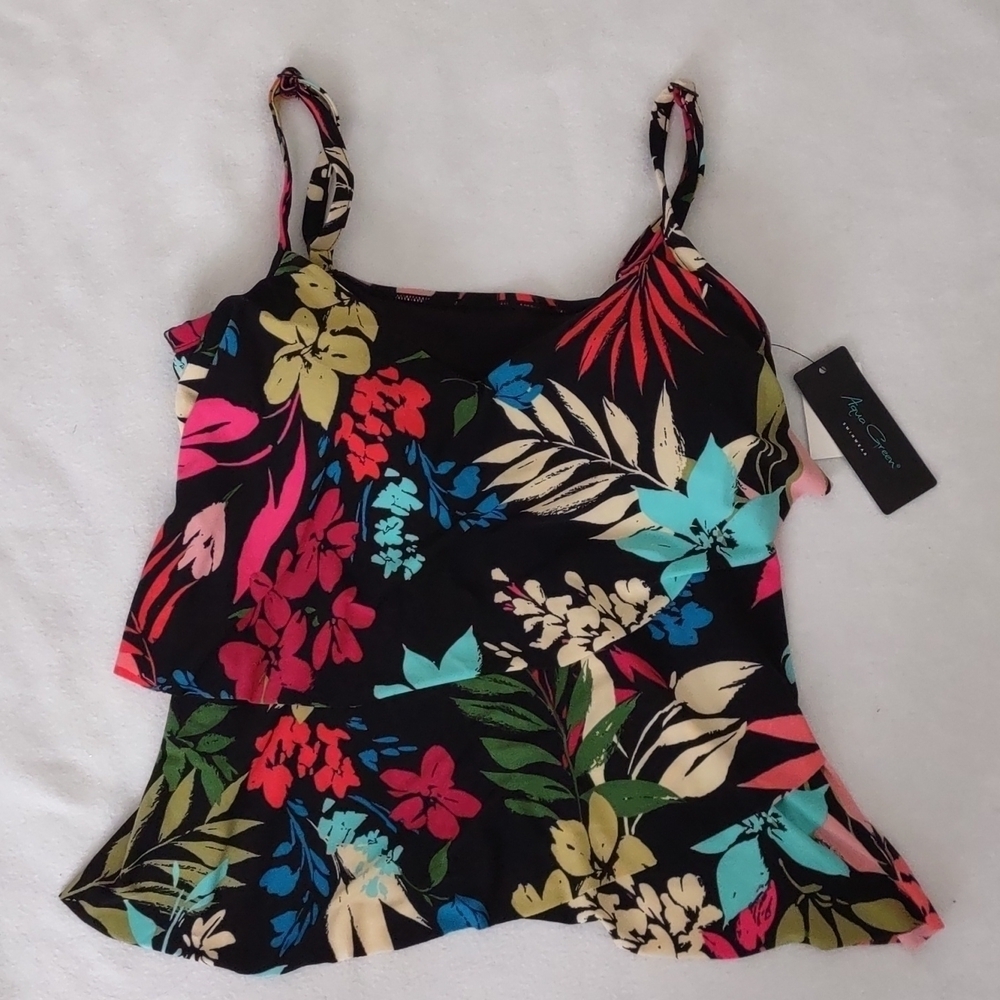 New Aqua Green Swim Top Size S